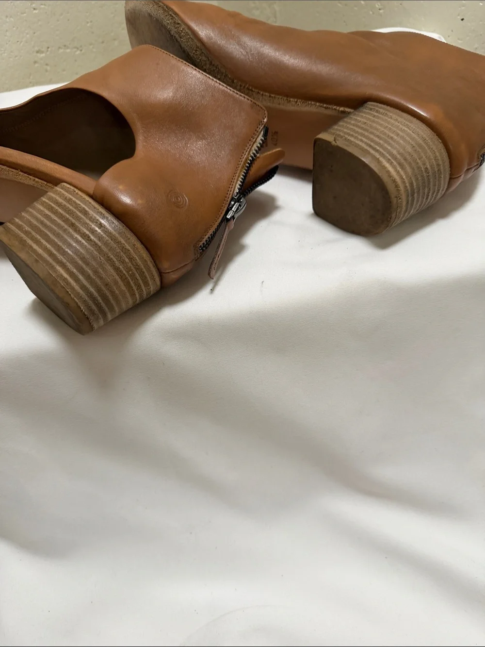Marsell Tan Open-Toe Open Side Block Heel Shoe